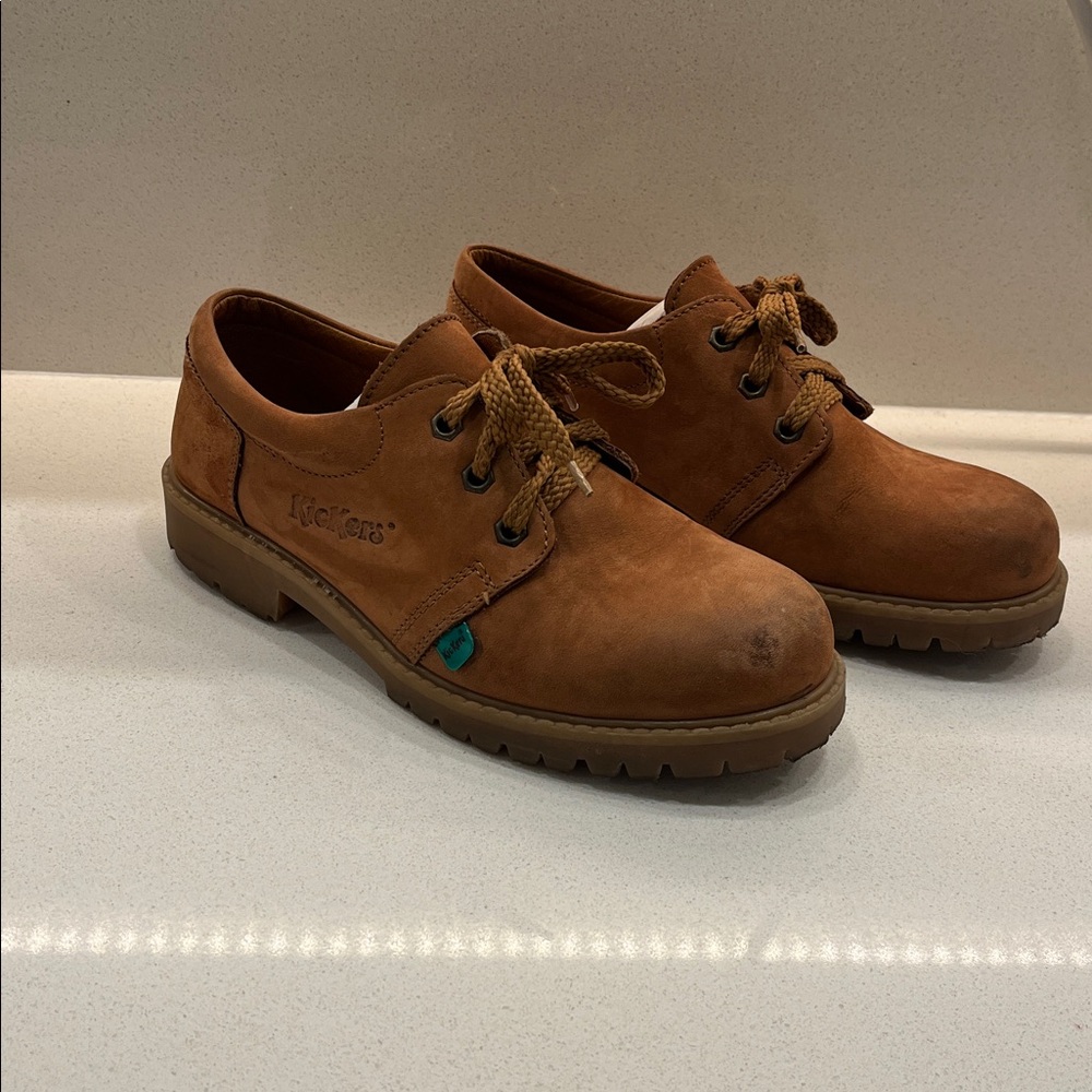 Kickers Tan Leather Loafers